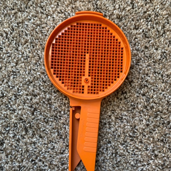 Tupperware Kitchen Tupperware Flour Sifter Vintage Orange Retro